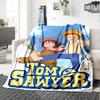 Tom Sawyer Adventure Flannel Blanket Super Soft Warm Cozy Blanket For Sofa Bed Office Travel Allseason Home Decor Gift