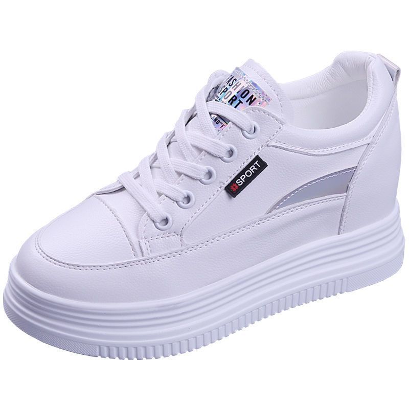 Женские туфли на платформе-маффин, осенние новые повседневные спортивные женские одинарные туфли, легкие и универсальные, с внутренней высотой, увеличивающей рост, женские