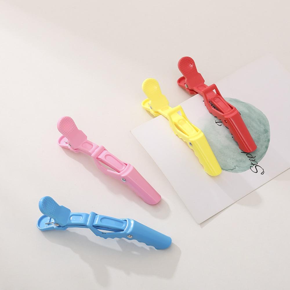 5pcs/set Plastic Alligator Hairpin Salon Barber Haircut Section Clamps Hair Grip Clips  Girls