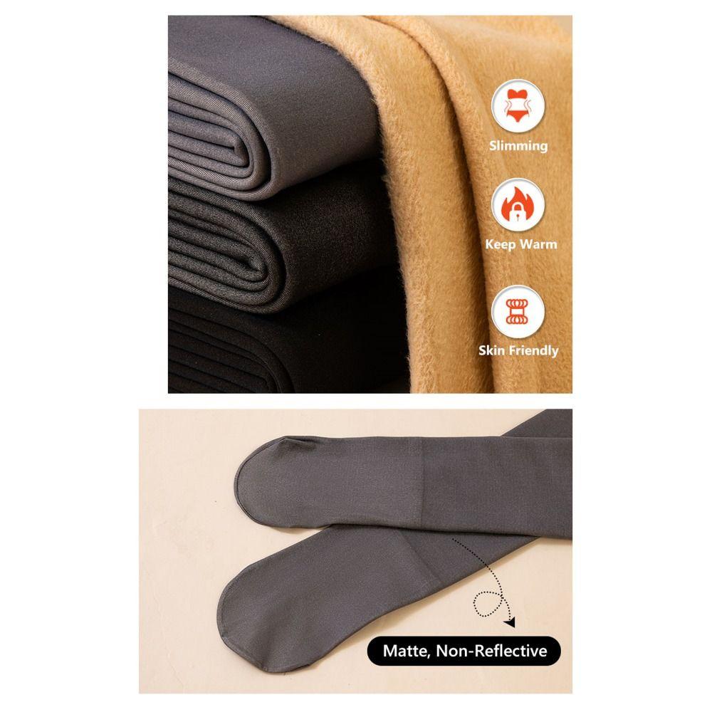 Толстые поддельные полупрозрачные леггинсы с высокой талией термочулки зимние теплые колготки для женщин