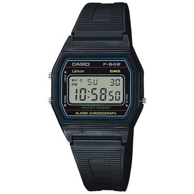 Мужские цифровые часы черного цвета - Casio Collection F-84W-1QJH