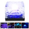 Waterproof Solar Powered LED Light Buried Ice Brick Lamp for Outdoor Yard Garden Blue Light