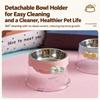 Elevated Pet Slow Feeder Bowl Stainless Steel Cat Food Bowl  for Small Medium Dogs & Cats