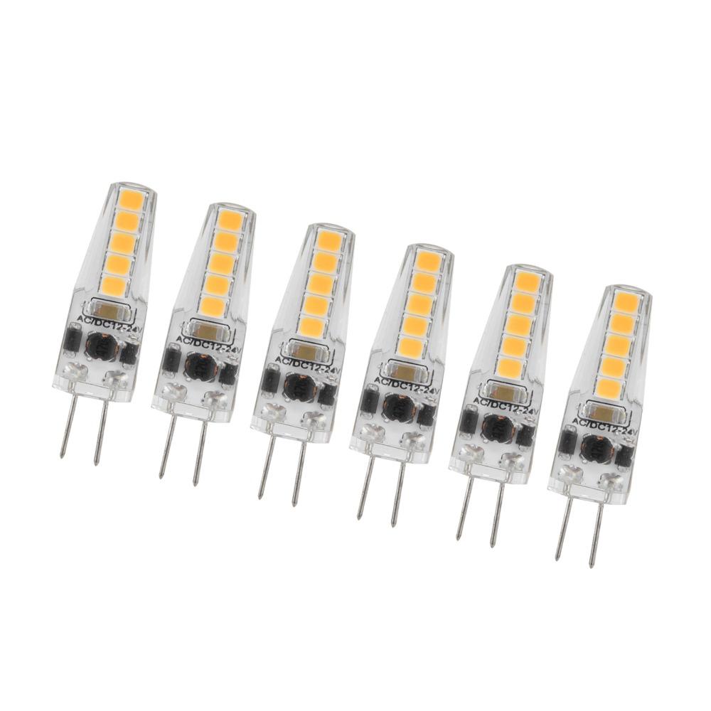 10pcs 2W G4 LED Bulb AC12‑24V Halogen Replacement Bulbs Easy Dimmable G4 Bulbs  Ceiling Lamp