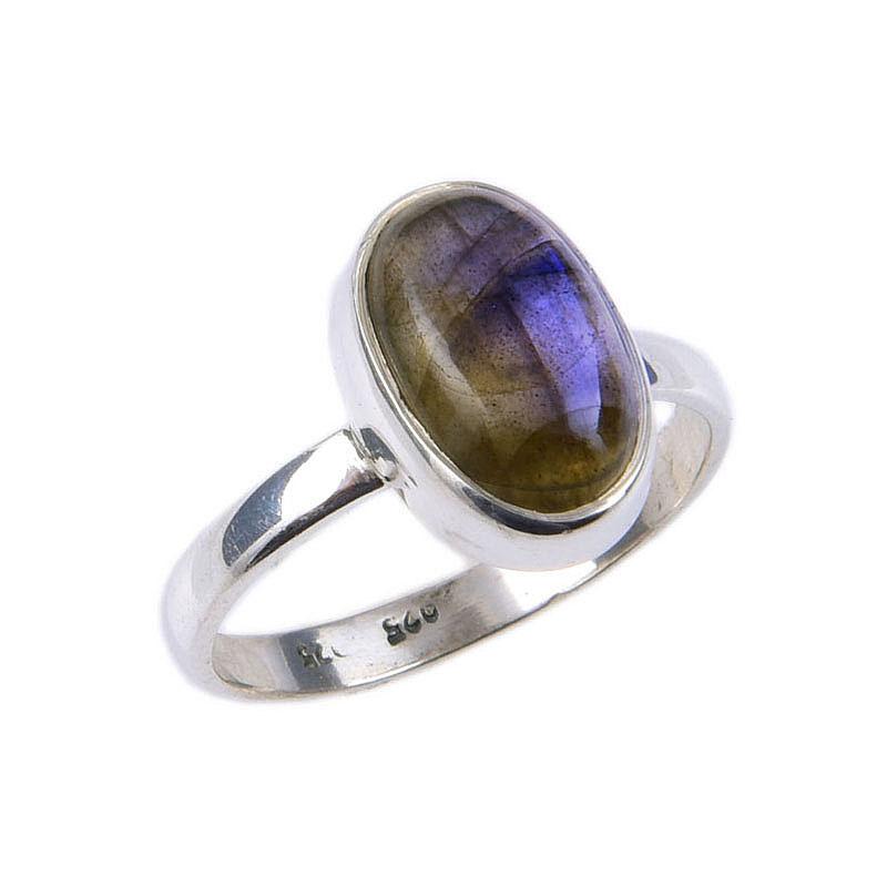Natural Labradorite Gemstone Handmade 925 Solid Sterling Silver Ring S.7.5 y6c54