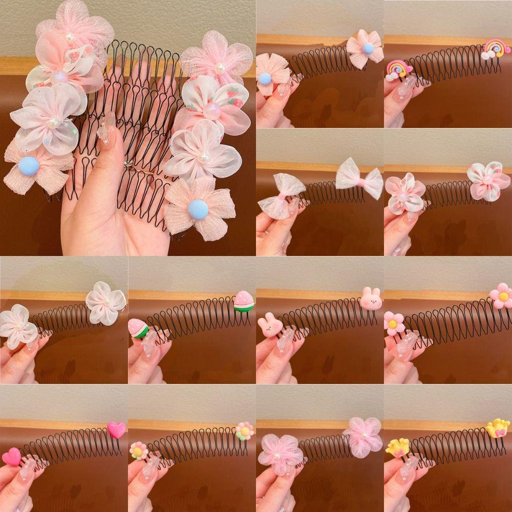 Teeth U Shape Hair Styling Comb Spring Invisible Extra Hair Holder Sweet Children