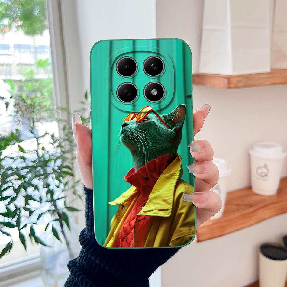 Чехол для Poco M8 Pro Милый дизайн Ударопрочный Защита для телефона Мягкий Жидкий Силикон Высокое качество Задняя крышка Для Poco M 8 M8Pro Capa