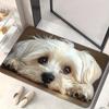 1Pcs Anti Fatigue Kitchen Rugs,   Maltese Dog Print Waterproof Non-Slip Thick Cushioned Kitchen Mat Heavy Duty Comfort Standing Mat for Kitchen