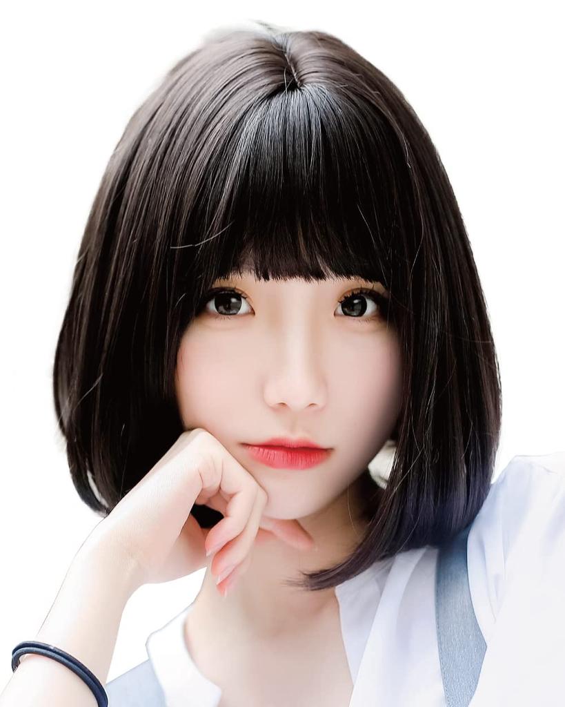 TefuRe Wig Short Bob Wig Small Face Wig D-3079N-BLK
