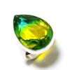 Кольцо из стерлингового серебра 925 пробы с натуральным двухцветным турмалином, размер 6 L5F77