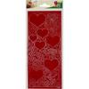 Sticker - PEEL OFF'S HEARTS FLOWERS RED - 105x232 - Color Red - Color White