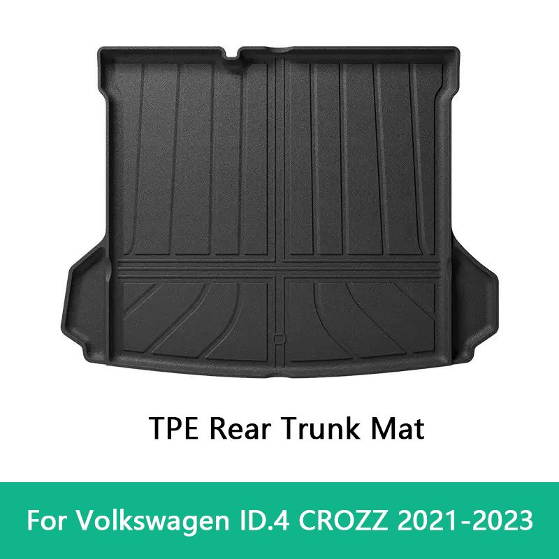 Для Volkswagen VW ID4 CROZZ 2021-2023 Коврик в багажник автомобиля TPE 3D Коврик на спинку заднего сиденья Защита от грязи Ковер в багажник Вкладыш в багажник Коврики на пол