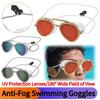 Adjustable Silicone Anti-Fog Swim Goggles Full Angle Retro Goggles Full-View Swim Goggles  Surfing