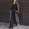 Women's Casual Long Sleeve & Pants Set - Spring/Autumn 2024 European & American Style Two-Piece Set