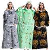 Women Winter Fleece Hoodie Robe Oversized Blanket with Sleeves 140cm Giant TV Hoodies Sweatshirts Cozy Comfortable Warm