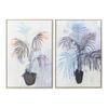 Décoration Murale - DKD Home Decor - Cadre Toile Plante - 2 Pcs - 83 X 4.5 X 123 Cm - Style Contemporain