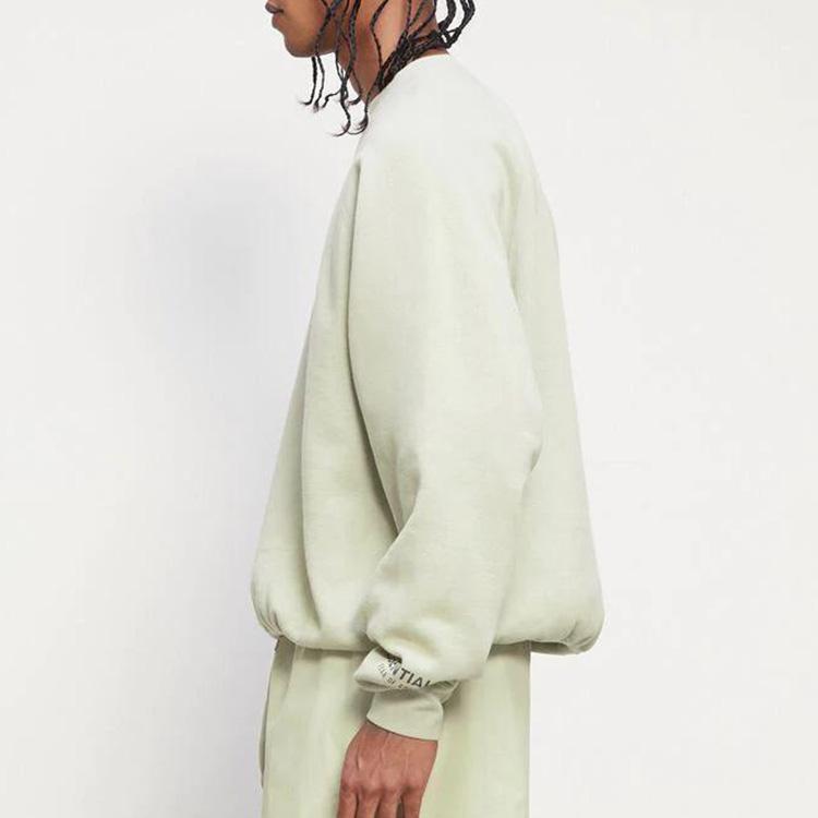 Fear of God Essentials Флисовая толстовка с круглым вырезом FW20 Унисекс Топы Шафранно-зеленый FOG-FW20-302