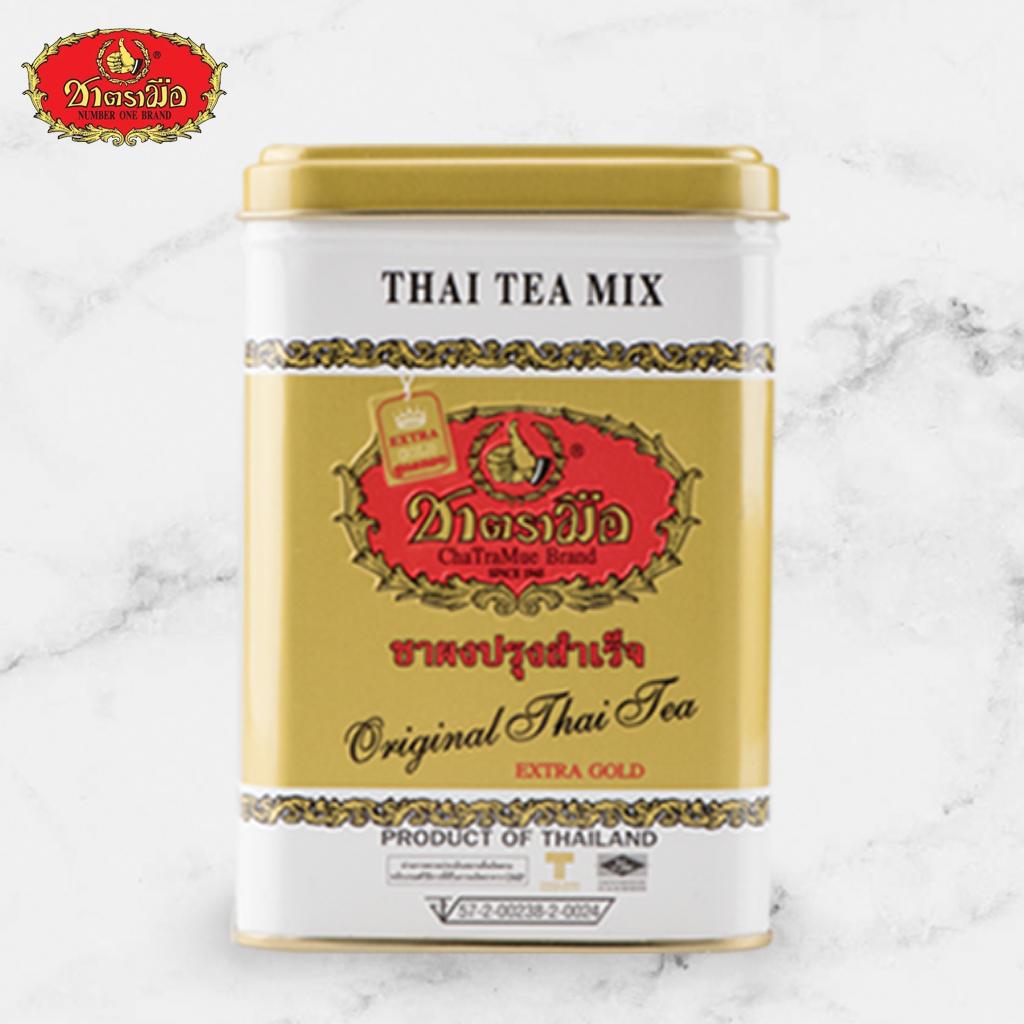 ChaTramue Тайский чай премиум-класса с золотой этикеткой, пакетик в банке (верхние чайные листья) 2,5 г x 50 пакетиков - тайский