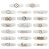 Elegant Adjustable Waist Accessory Elegant Pearls Waist Belt with Rhinestones Accent Stylish Waistband Adornment