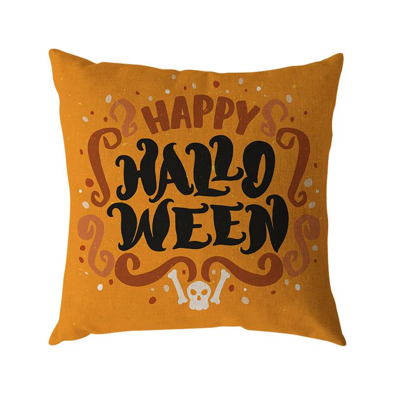 Halloween Linen Pillowcase Digital Printing Halloween Festival Decoration Sofa Pillow
