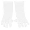 1 пара белых полезных длинных перчаток с защитой от УФ-излучения для маникюра