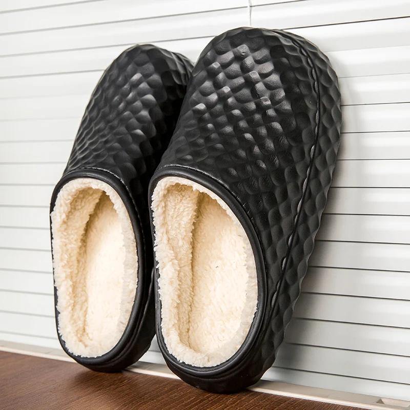 Winter Warm Slippers Men Women Couples House Non Slip Soft Shoes Comfort Flat Heel Home Indoor Bedroom Plush Slippers Man