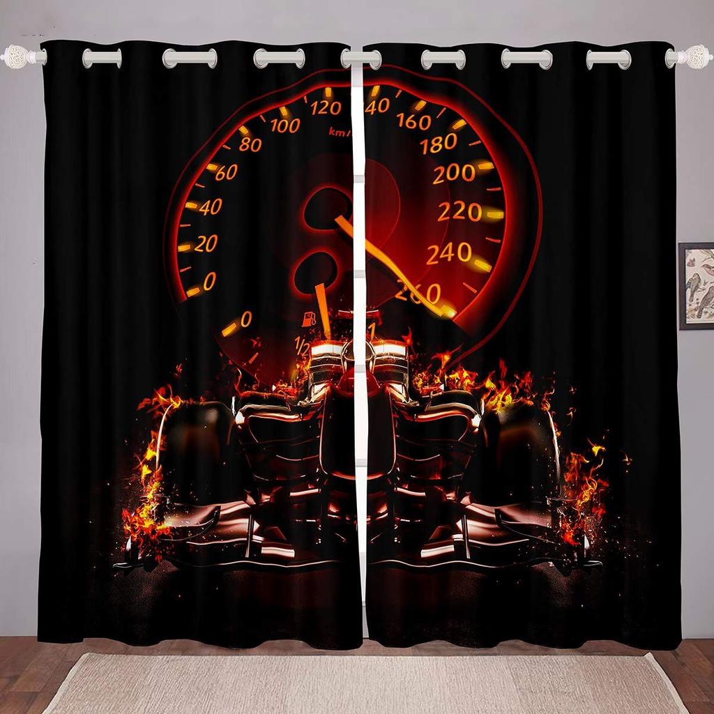 2-панельные шторы с изображением спортивных автомобилей для детей, мальчиков, спальни, гостиной, от пола до потолка, кухонные шторы, занавески Cortinas