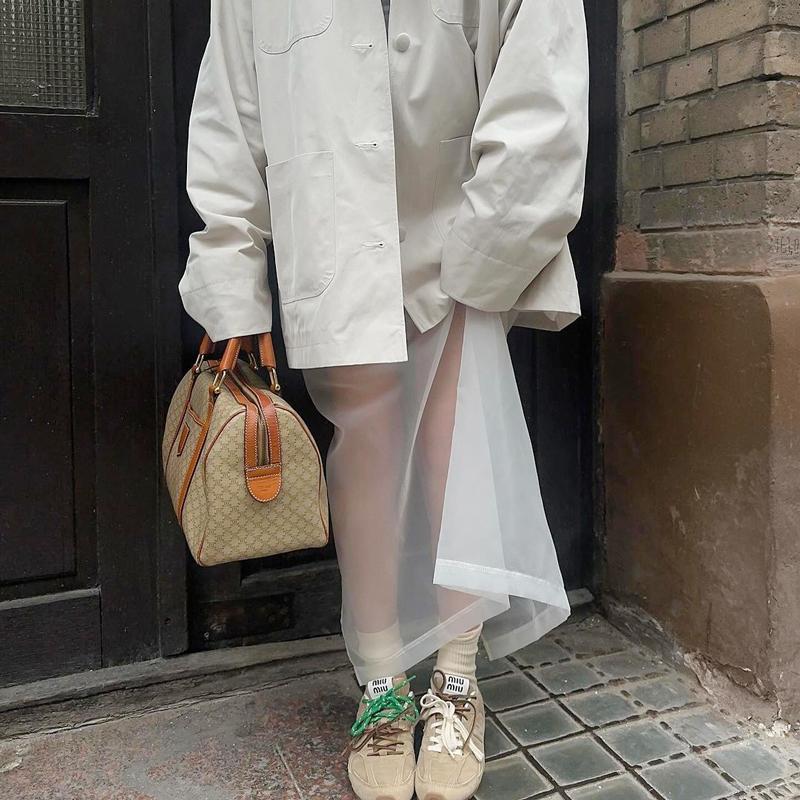 Сексуальная прозрачная сетчатая юбка женская белая с высокой талией и разрезом свободная длинная юбка осенняя уличная мода клубная вечеринка юбка женская