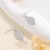 Серьги-гвоздики в форме листа женские Niche Exquisite Natural Forest Full Diamond Leaf Серьги женские