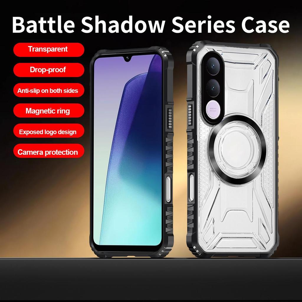 Battle Shadow Series Armor Phone Case for Vivo V70 FE Shockproof Anti‑Drop Protective Cover