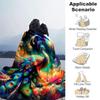 1pc Peacock in a Vibrant Dreamlike Landscape Blanket Soft Throw for Home Decor, Gift Idea, Living Room .K072