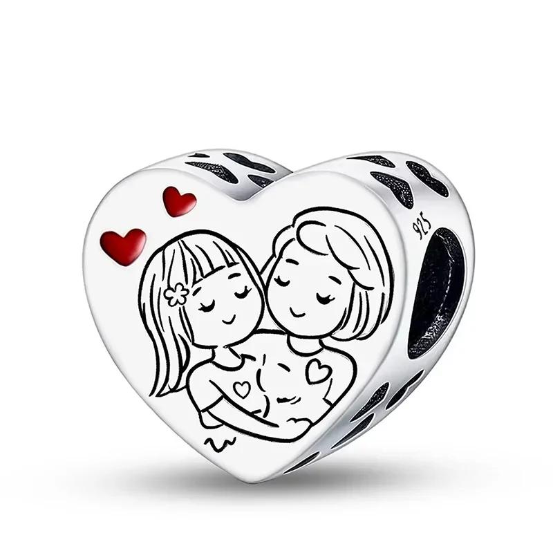 Медь Любовь Сердце Воздушный Шар Девочка Клубничные Шармы Браслет Ожерелье Изготовление Подарок Высокого Качества Ювелирные Изделия