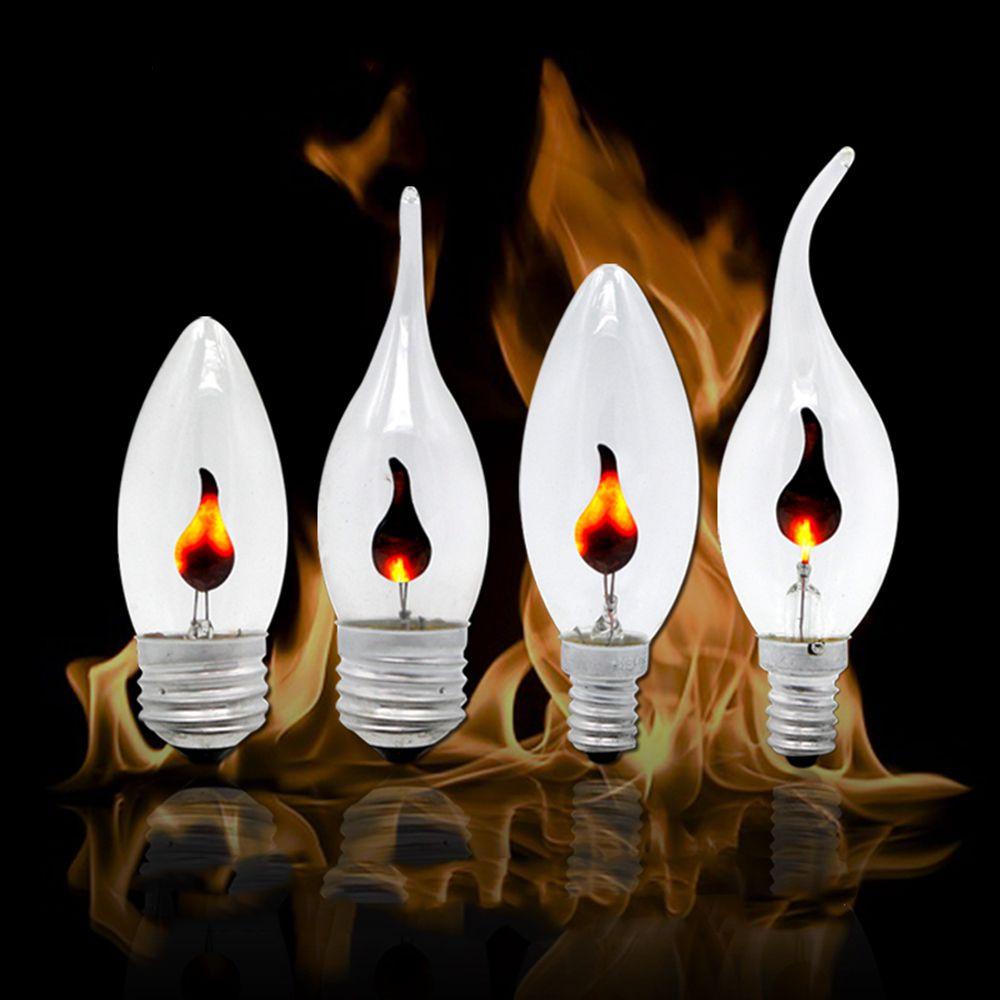 Свеча с эффектом пламени Хвост Энергосберегающий Ночник Светодиодная Лампа Свеча Свет Светильник-наконечник свечи