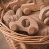 4 шт. Деревянные игрушки-машинки для малышей, Буковые деревянные кубики, Животные Собаки, Мультяшные, Образовательные Монтессори игрушки для детей, Грызунок для прорезывания зубов
