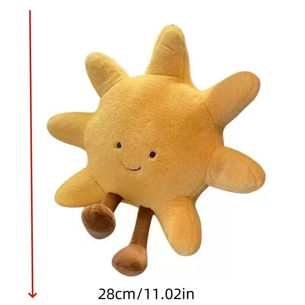 1pc 28cm/11.02in Smile Sun Plush Toys Cute Throw Pillows Sofa Cushion Dolls Decoration Pillow Dolls Gift Dolls