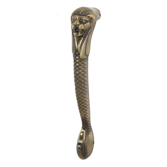Lion Curved Main Door Handle, Standard, Pack of 1, Decorative Pull Handle for Glass and Wood Doors