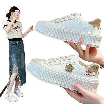 Модные туфли SyfIyno 2024, белые туфли, повседневные, оригинальные, осенне-зимние, трендовые туфли на толстой подошве для женщин, спортивная обувь
