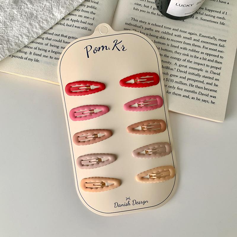 10 шт. новые корейские заколки для волос для девочек, цвет чая с молоком, заколки принцессы с челкой, боковой зажим, аксессуары для волос для маленьких девочек