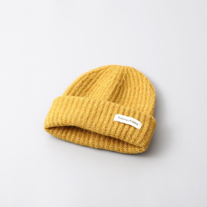 Warm Kid Hat Fashion Kawaii Cartoon Bear Crochet Bonnet Beanie for Toddler Boy Girl Autumn Winter Knit Solid Color Cap for Baby