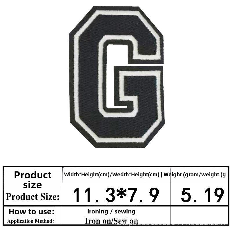 Вышитый алфавит и цифры нашивка на рукаве из джерси