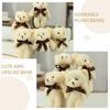 ERINGOGO Mini Bear Plush Toy Keychain Set Lightweight Compact Hanging Bag Charm Soft PP Cotton Handmade DIY Decorative 10-Piece