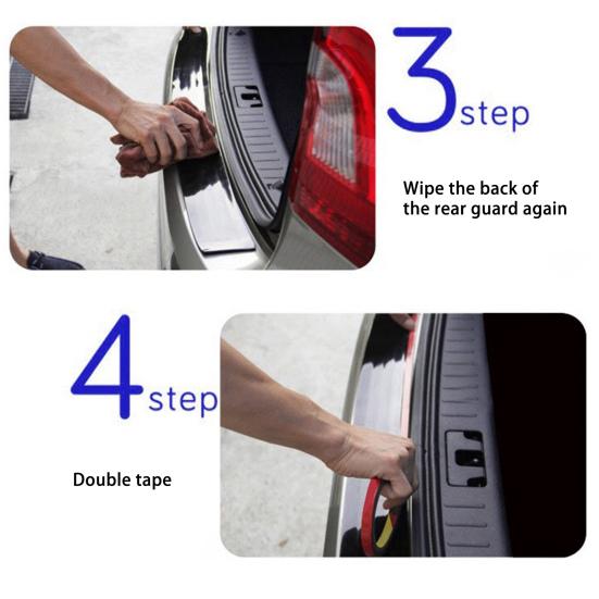Защитная пленка для заднего бампера автомобиля, универсальная черная силиконовая устойчивая к царапинам защита двери багажника, аксессуар для входной двери