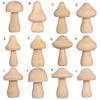 Wooden Mushroom DIY Mushroom Ornament Unfinished Mini Kids Toy for Home