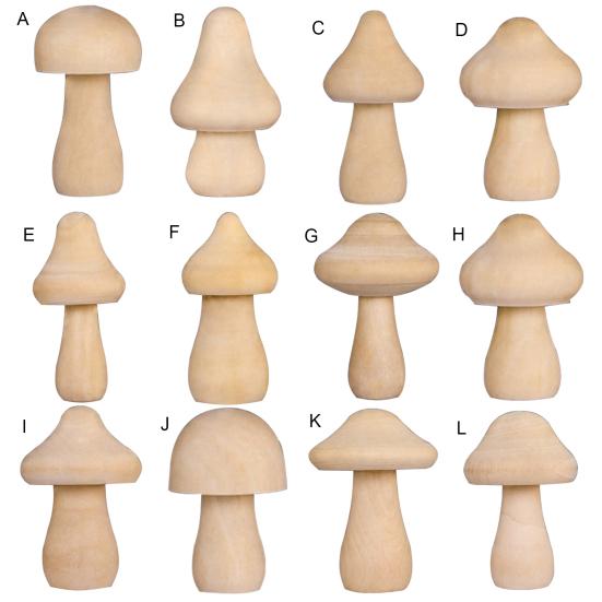 Wooden Mushroom DIY Mushroom Ornament Unfinished Mini Kids Toy for Home