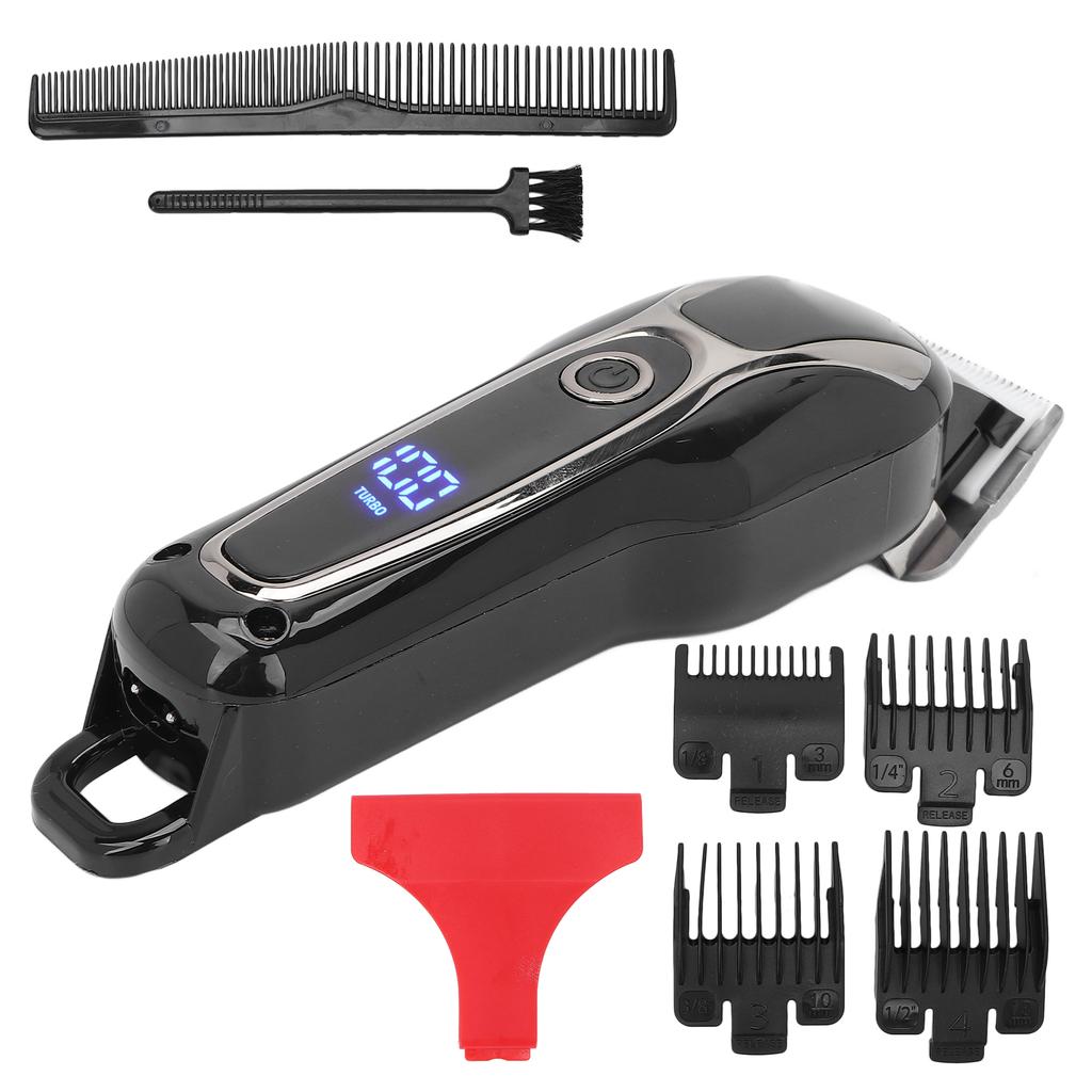 Electric Hair Trimmer Clipper Shaver Professional Hair Cutting Grooming Kit with 4 Guide Combs for