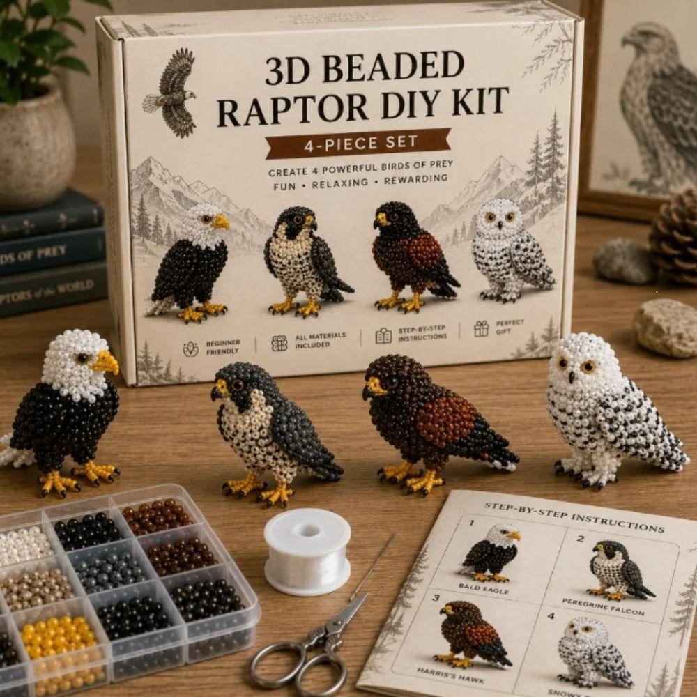 Beginner Friendly 3D Beaded Animal DIY Kit Animal Shape Handmade Craft Kit Home Decoration