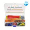 140/560/840pcs U-shaped Solderless Breadboard Jumper Cable Wire Kit with 1pc Anti-Static Tweezers ESD-10, for PCB Circuit board