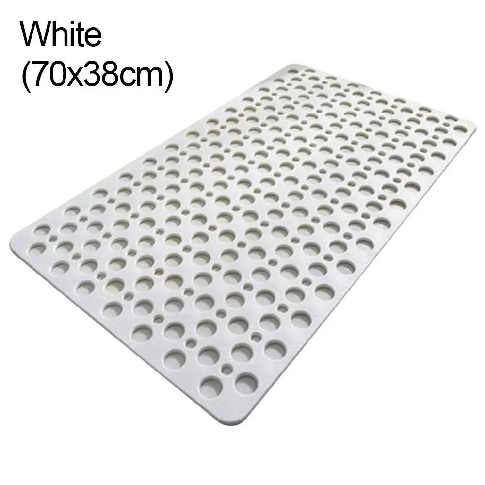 Bath Mat With Drain Holes Non Slip Bath Mat Easy Clean Bathtub Mat With Drain Holes And Suction Cups Bathroom Accessories