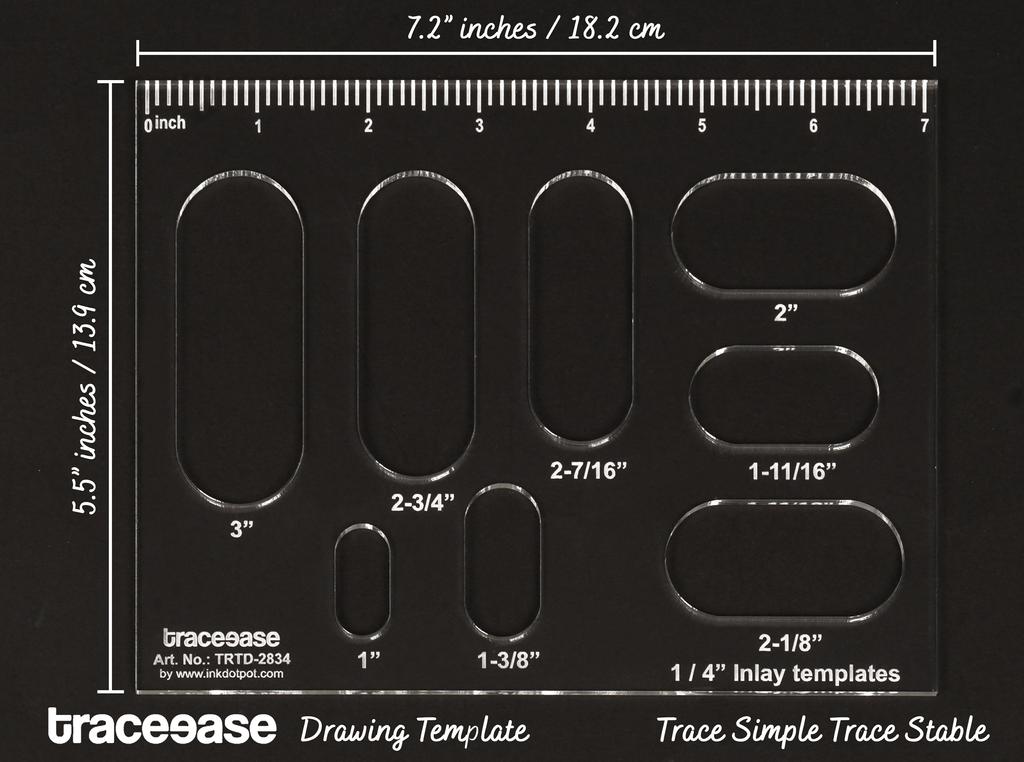 Traceease 1 шт. прямоугольный трафарет с 8 овальными геометрическими шаблонами-инкрустациями, 7,2 x 18,2 дюйма, линейка для геометрических измерений своими руками, толщина 1 8 дюймов