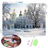 Алмазная вышивка Снежный пейзаж Полный квадратный круглый ремесленная распродажа 3D алмазная живопись Замок Вышивка крестиком Настенное искусство